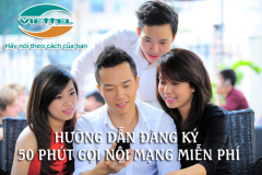 Nhận ngay 50 phút gọi nội mạng miễn phí từ Viettel