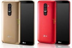 LG trình làng LG G2 hai mẫu vàng và đỏ