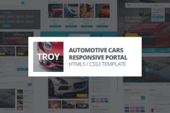 Giao diện bán xe TROY Automotive Cars Portal - HTML Template