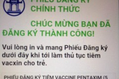 Khó đăng ký tiêm vaccine Pentaxim vì nghẽn mạng