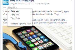 Facebook cập nhật tính năng đa ngôn ngữ cho Fanpage