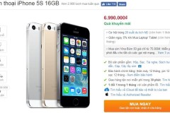 Bất ngờ với iPhone 5s chính thức hạ giá cả triệu đồng
