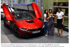 Công chúa Abu Dhabi tậu BMW i8 Lava Red "hàng thửa"