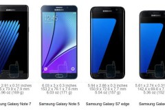 So sánh chi tiết cấu hình của Samsung Galaxy Note 5/S6 Edge Plus, S7/S7 Edge và Note 7