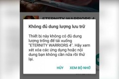 Cách khắc phục lỗi không đủ dung lượng trên thiết bị Android