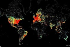 Bản đồ các thiết bị kết nối Internet trên Trái Đất