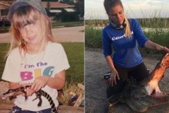 Cô gái tay không bắt 100 con cá sấu từ khi 5 tuổi tới giờ ra sao?