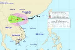 Đến trưa nay, bão số 3 sẽ vào Hải Phòng - Ninh Bình