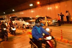 3 ô tô đâm va liên hoàn trong hầm Thủ Thiêm