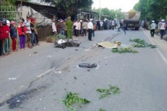 Quảng Ngãi: Ô tô chở cát cán chết 2 vợ chồng