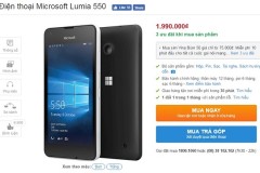 Lumia 550 giảm giá xuống chỉ còn dưới 2 triệu