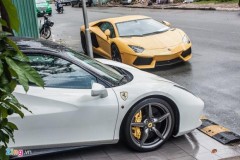 Siêu xe của Cường Đô La tụ họp bộ đôi Lamborghini Aventador