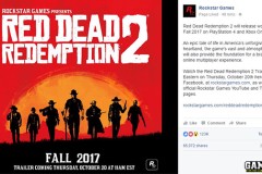 Red Dead Redemption 2 ấn định ngày ra mắt vào Mùa Thu năm sau