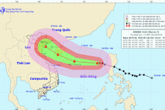 Bão Sarika sẽ đổ bộ vào Việt Nam