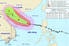 Bão Sarika tăng tốc, tiến thẳng vào Nam Định, Quảng Ninh