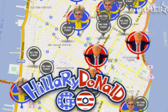 Chết cười với Pokemon Go phiên bản Hillary Clinton và Donald Trump