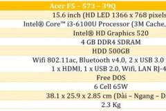Mở hộp và trên tay Laptop Acer F5-573-39Q0 "Sang trọng" và "Hào nhoáng"