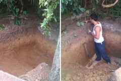 Người đàn ông đào một hố sâu ở sân, hàng xóm khó hiểu nhưng sau đó đều ngưỡng mộ