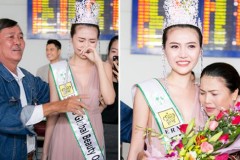 Nữ hoàng sắc đẹp 2016 Ngọc Duyên khóc òa trong vòng tay ba mẹ khi trở về Việt Nam
