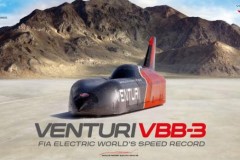 Xe điện Venturi VBB-3 lập kỉ lục tốc độ gần 600km/h