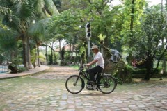 Đến cù lao Phước Thiện ngắm xe cổ độc lạ