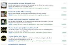 Nhộn nhịp mua bán voucher 1,5 triệu đồng đổi trả Note 7