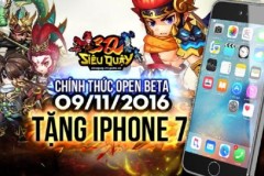 3Q Siêu Quậy ra mắt Landing, "chơi trội" tặng iPhone 7 ngày Open Beta 09/11 cho tất cả người chơi