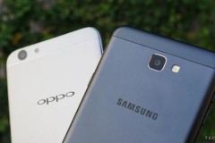 Bộ ảnh so sánh màu đen của Samsung Galaxy J7 Prime và OPPO F1s