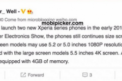 Flagship của Sony vào đầu năm 2017 sẽ sở hữu màn hình 4K, 4GB RAM