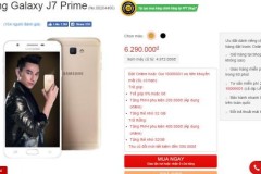 Mua Galaxy J7 Prime được tặng thẻ nhớ 32GB và phiếu mua hàng