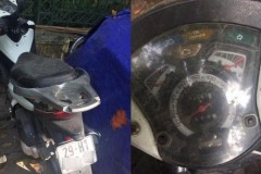 Honda SH150i đời cũ bị bỏ rơi tại bãi gửi xe ở Hà Nội