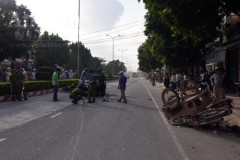 Ô tô 7 chỗ gây tai nạn liên hoàn, 3 người thương vong