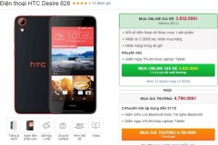 HTC Desire 628 với RAM 3 GB, ROM 32 GB giảm giá sốc cả triệu đồng