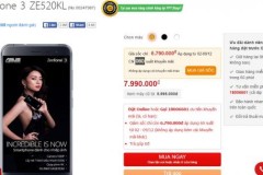 Asus ZenFone 3 thiết kế nhôm kính, RAM 4GB, camera 8/16 MP giảm giá cực sốc