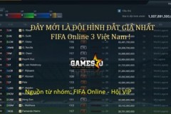 Choáng với đội hình FIFA Online 3 đắt giá nhất Việt Nam có giá trị đến 1000 tỷ EP