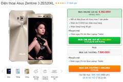 Đón năm mới, Zenfone 3 giảm giá “siêu sốc” lên đến gần 2 triệu đồng
