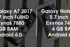 Galaxy A7 2017 vs Galaxy Note 5: Cận cao cấp hay flagship