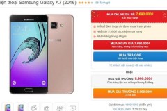 Galaxy A7 2016 thiết kế sang chảnh, RAM 3GB giảm giá mạnh