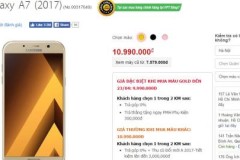 Galaxy A7 2017 màn hình 5.7 inch, camera trước 16MP giảm giá mạnh