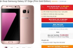Galaxy S7 Edge màu hồng vàng đang được giảm giá mạnh