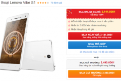 Lenovo Vibe S1 thiết kế nhôm kính camera selfie kép giảm giá