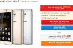 Smartphone pin trâu Lenovo Vibe P1 giảm giá còn hơn 4 triệu