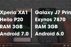 Speedtest Xperia XA1 và J7 Prime: Helio đối đầu Exynos