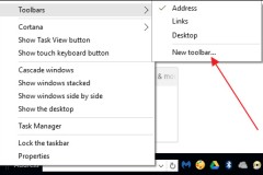 Cách thêm thanh Quick Launch trong Windows 10