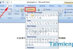 Cách viết ghi chú mũi tên trong Word