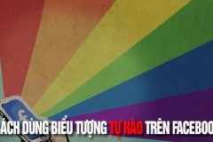 Dùng biểu tượng tự hào trên Facebook, icon cầu vồng Facebook