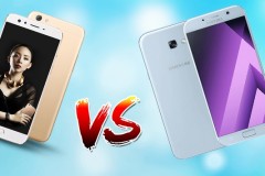 So sánh Galaxy A7 2017 chống nước và OPPO F3 Plus camera selfie kép?