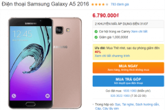 Galaxy A5 2016 thiết kế nhôm kính sành điệu, màn hình Full HD, pin "khỏe" giảm giá tiền triệu