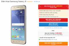 Galaxy J5 màn hình Super AMOLED, pin trâu giảm giá còn dưới 3 triệu