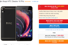 HTC Desire 10 Pro có RAM và ROM khủng, camera 13/20MP, giảm giá thấy ham